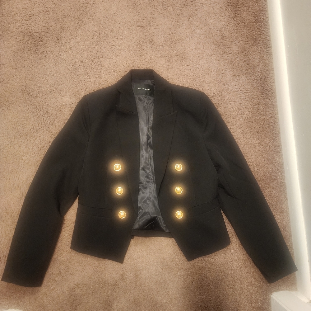 Noli Yoga Gabrielle Double Breasted Blazer - Black, Sz M